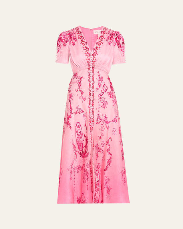 Lea Printed Long Dress